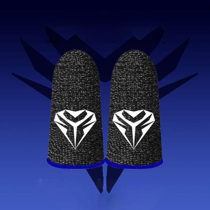 2Pcs Gaming Finger Sleeve Game Controller Sweatproof Non-Slip Blue