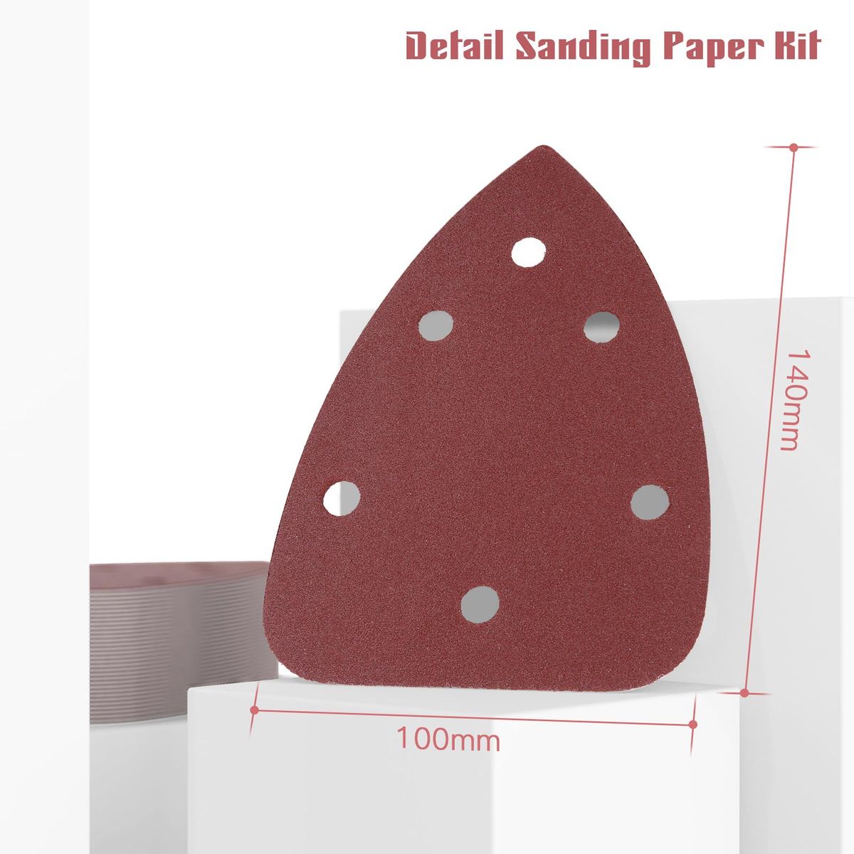 Detail Sanding Paper Kit Mouse Sandpaper 140*100mm 6Holes 40pcs