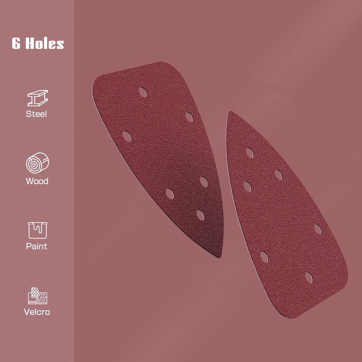 Detail Sanding Paper Kit Mouse Sandpaper 140*100mm 6Holes 40pcs