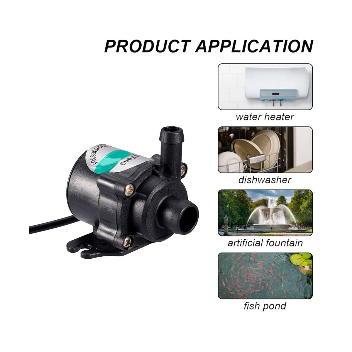 Mini Solar Water Pump 10W 12V Brushless Solar Panel Kit