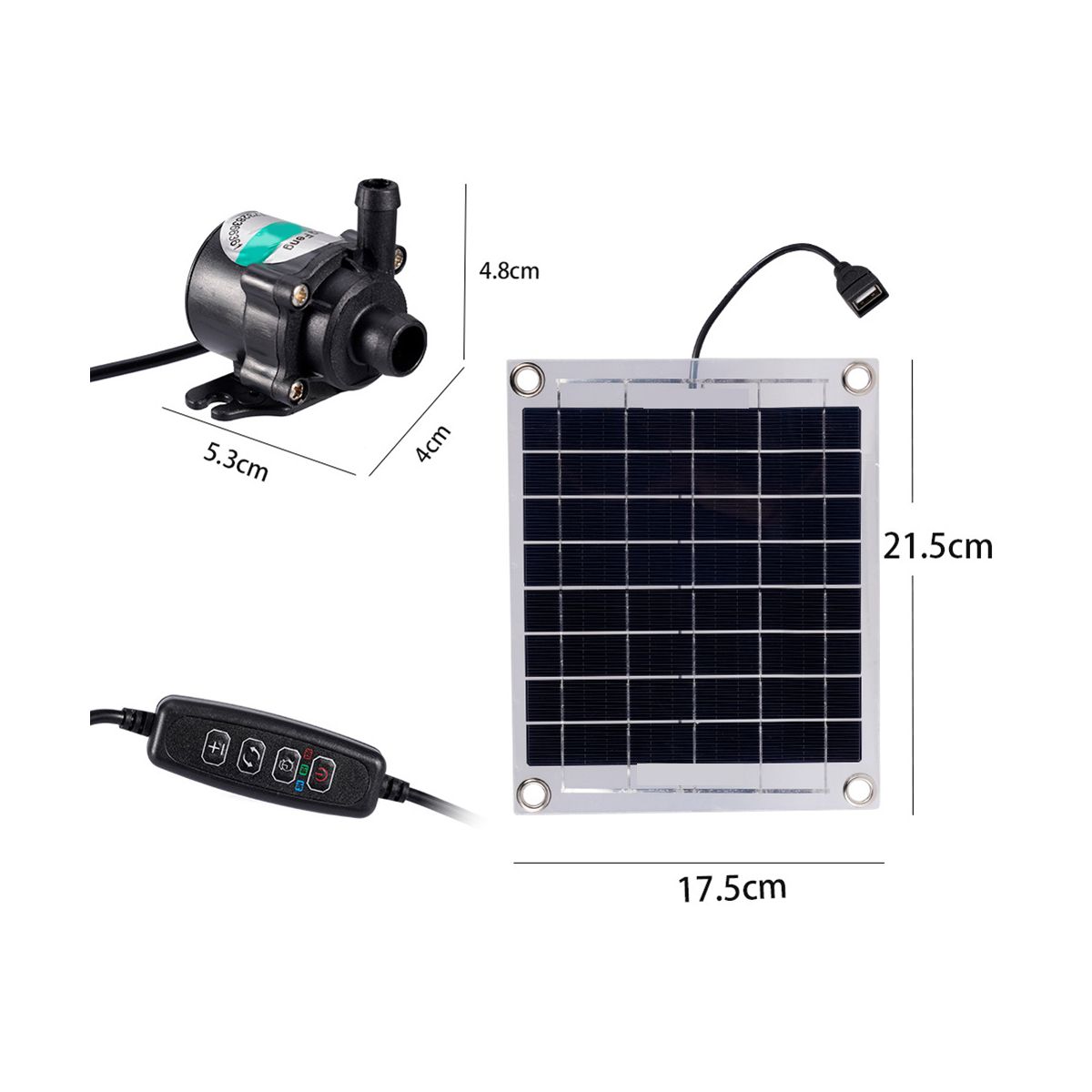 Mini Solar Water Pump 10W 12V Brushless Solar Panel Kit