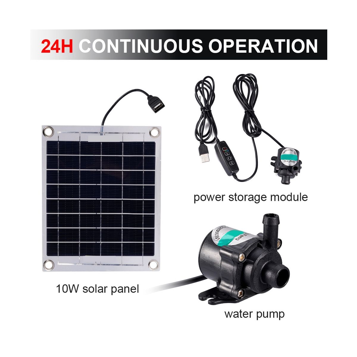 Mini Solar Water Pump 10W 12V Brushless Solar Panel Kit