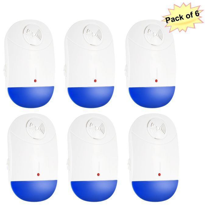 Pack Of 6 Electronic Ultrasonic Pest Repeller Non-toxic