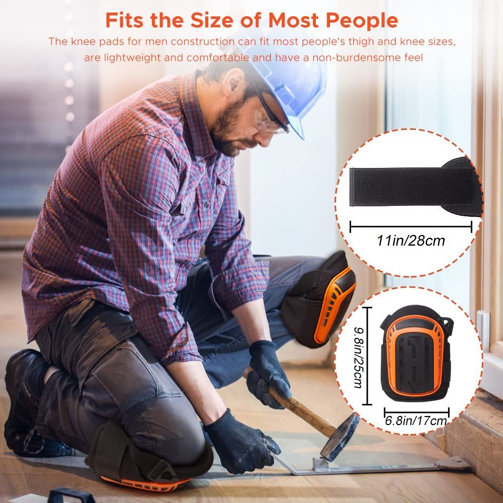 (Style3-1Pair)Professional Knee Pads For Work,Construction,Gardening,Flooring Knee Pads,Heavy Duty Knee Pads With Foam Padding And  Cushion SAB