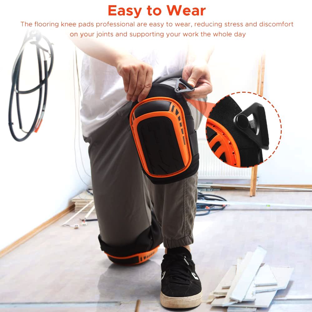 (Style3-1Pair)Professional Knee Pads For Work,Construction,Gardening,Flooring Knee Pads,Heavy Duty Knee Pads With Foam Padding And  Cushion SAB