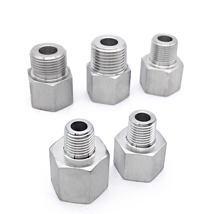 304 Stainless Steel High Pressure 4 Points Internal and External Thread Joint Straight Reducing Pressure Gauge Cross over Sub 2 Points M Spot Supply