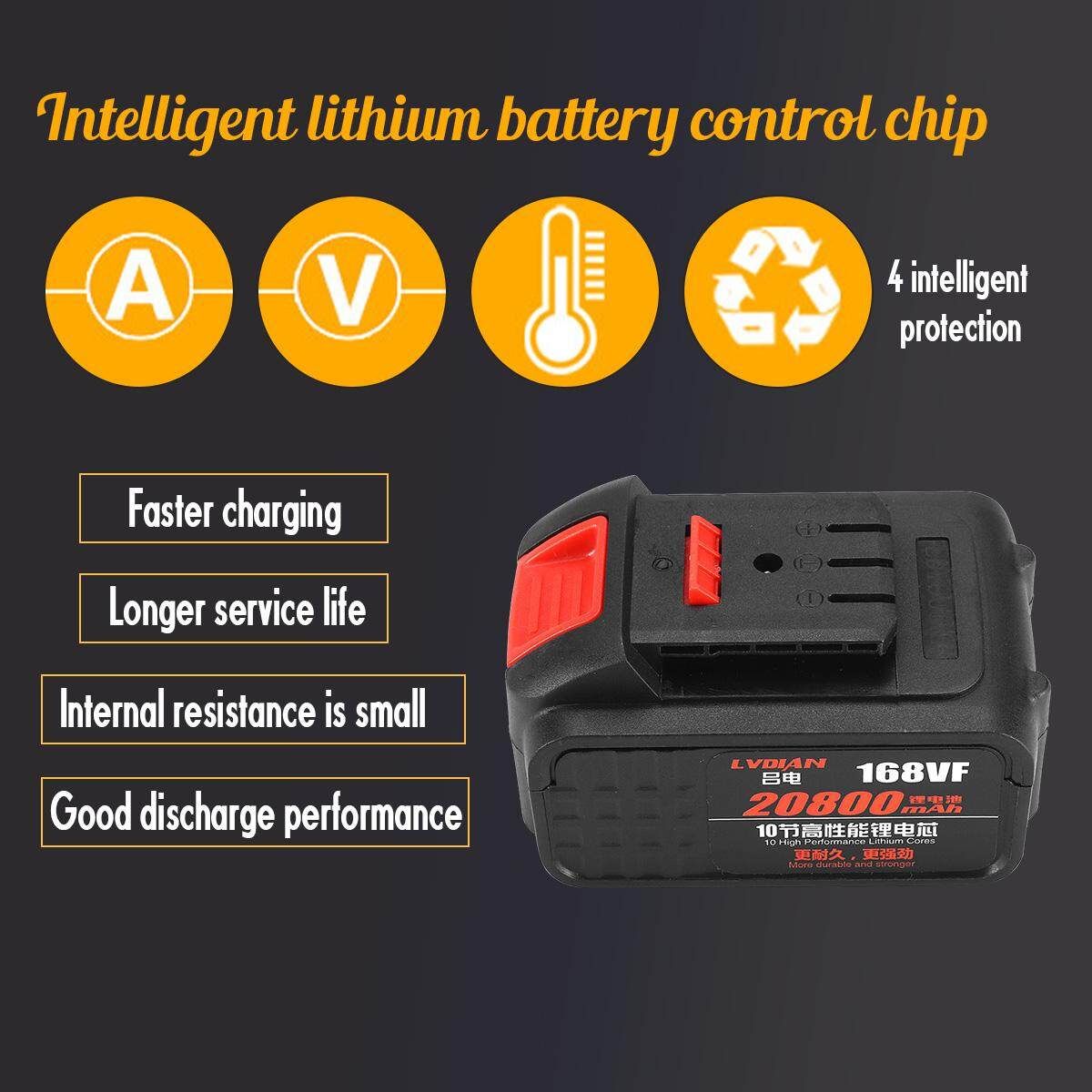 168VF 20800mAh Electric Infinitely Impact Wrench Cordless Speed Brushless Impa