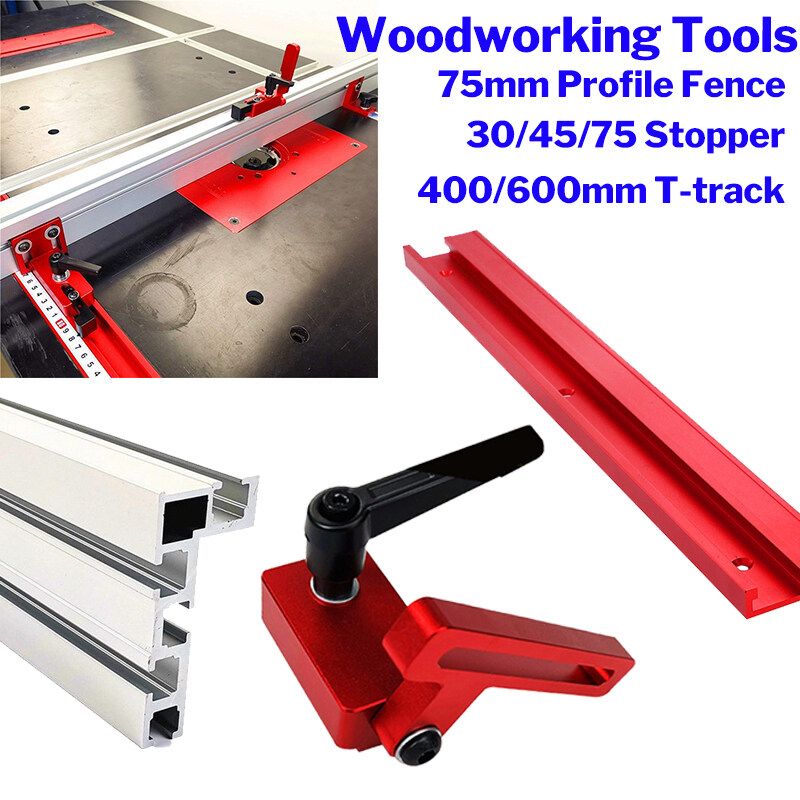 Aluminum Alloy 75 Type Miter Track Stop 75 Type T-slot Miter Track Woodworking Tools For Table Woodworking DIY 600mm