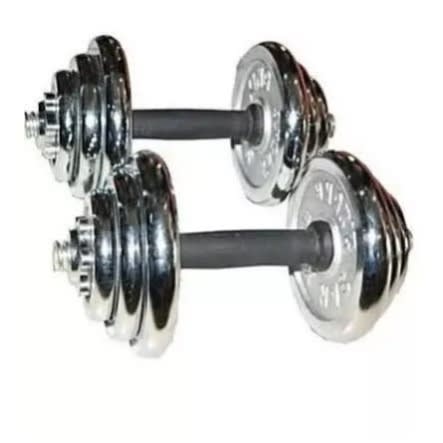 De Young 10kg Adjustable Chrome & Dumbbell Pair