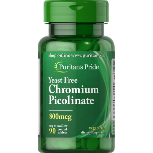 Chromium Picolinate 800mcg Yeast Free By 90 Tablets