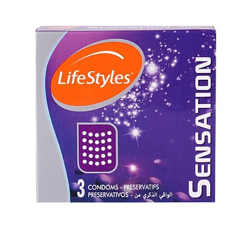 Lifestyles Sensation Condom - Carton Of 240 Packs