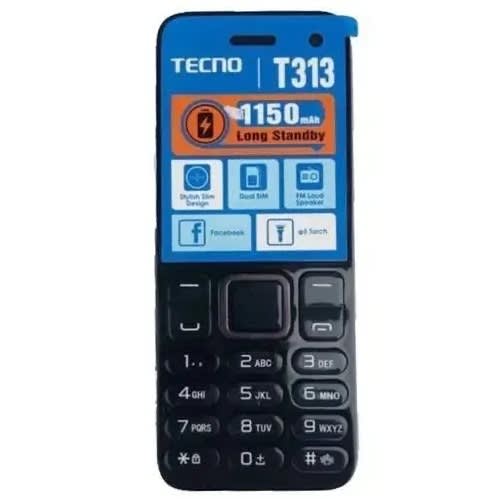 T313 Dual Sim- 1.77"- FM- Bluetooth- 1150mAh Battery