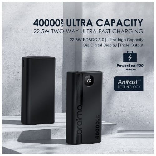 Two Way Ultra Fast Charging Power Bank - 40000mAh