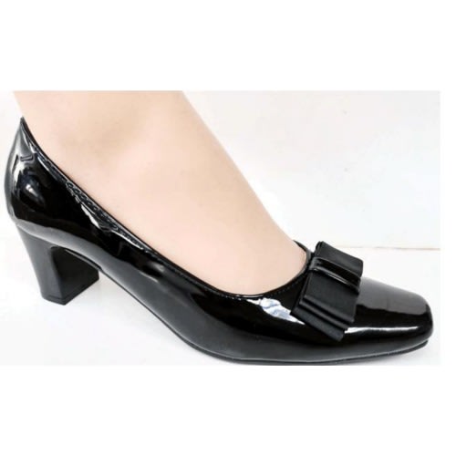 Patent Leather Office Heel Shoe