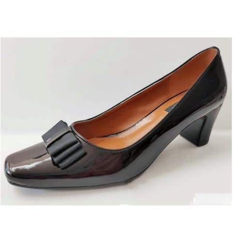 Patent Leather Office Heel Shoe