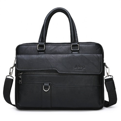 15.6" Briefcase For Men - Black