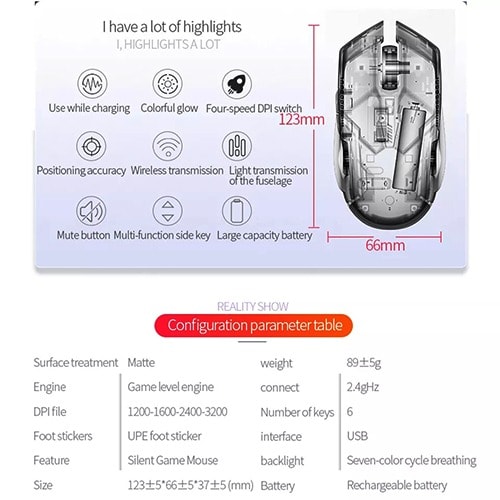 A9 Rechargeable Gaming Mouse
