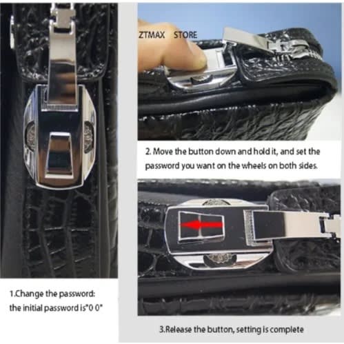 Leather Clutch Purse - Black + Free Gift
