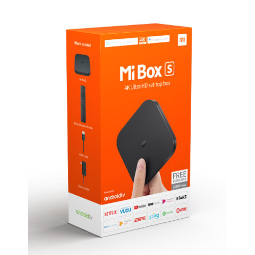Mi Box S 4K HDR Android TV with Google Assistant Remote Streaming Media Player