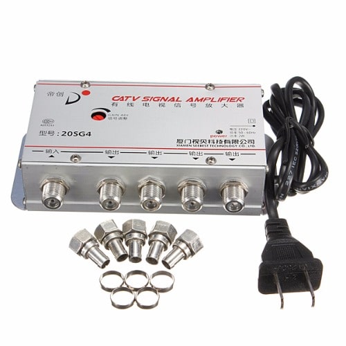 Universal Standard AC 220V 50Hz 4-Way CATV Cable TV Signal Amplifier