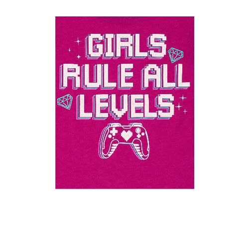 3 In 1 Girls Rule All Levels Glitters Graphic Top