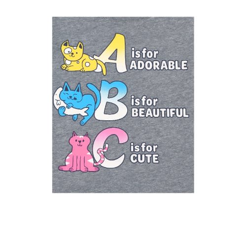 3 In 1 Girls Glitters Learning Colours Numbers & Letters Graphic Top