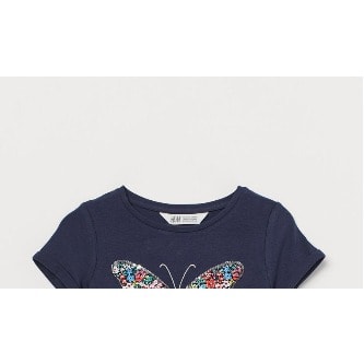 Butterfly Glittery Girl Top