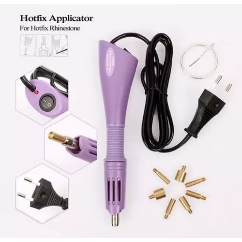 Rhinestone Applicator With 100pcs Rhinestones Purple color