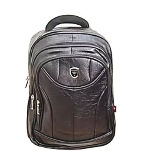 Roomie Water-resistant Leather Backpack - Black