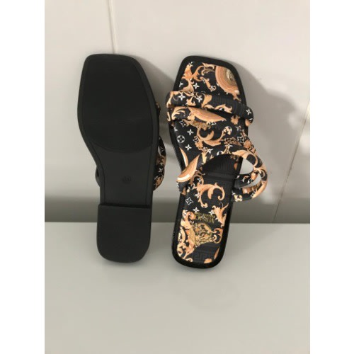 Fashion Ladies Flat Slippers - Black