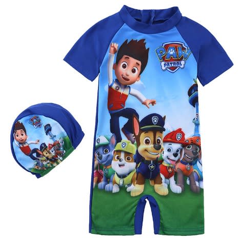 Paw Patrol Jumpsuit Swimwear With Cap
