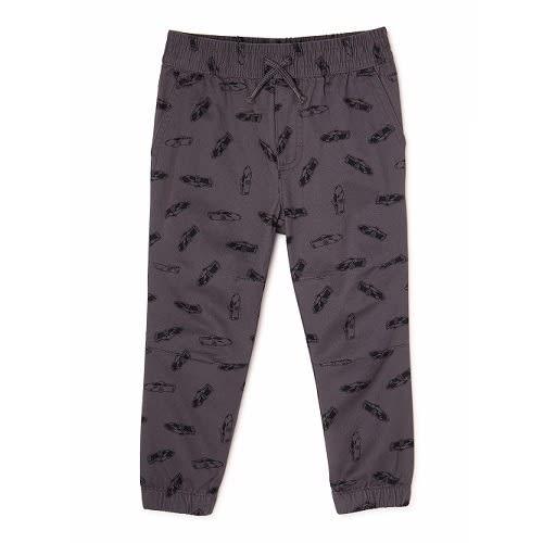 Garanimals Toddler Boys Solid Woven Joggers - Grey Print
