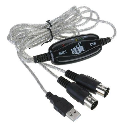 Usb In-out Midi Interface Cable Converter To Pc Music Keyboard Adapter