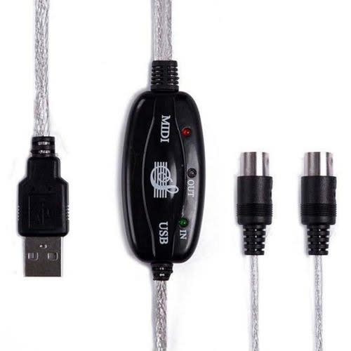 Usb In-out Midi Interface Cable Converter To Pc Music Keyboard Adapter