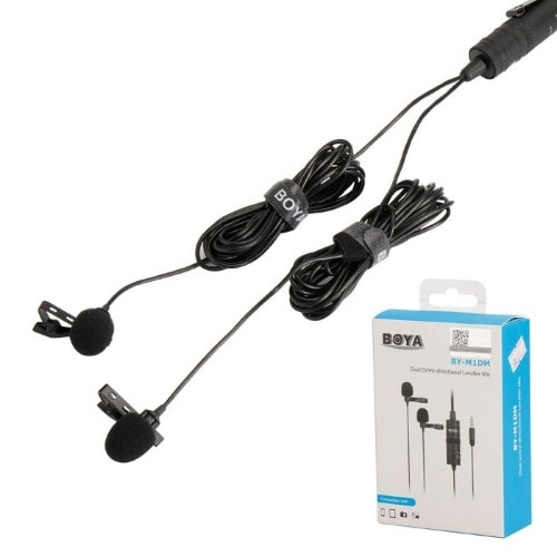 Boya Dual Omni-directional Lavalier Microphone