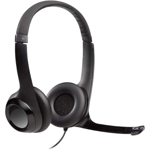 USB Headset  With Noise Cancelling Mic -Black