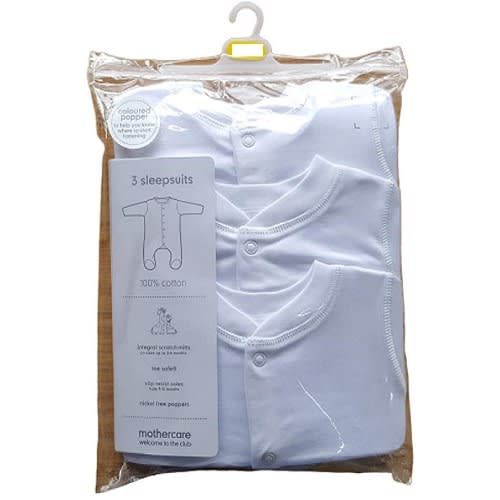 My First Long Sleeve Sleepsuit - 3 pcs