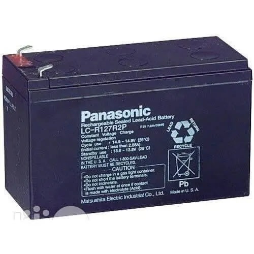 Panasonic Ups Battery - 12v 7.2ah Sealed Rechargeable Lead Acid - 2pieces