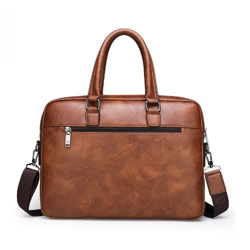 Executive Men's Leather Business Bag - Brown