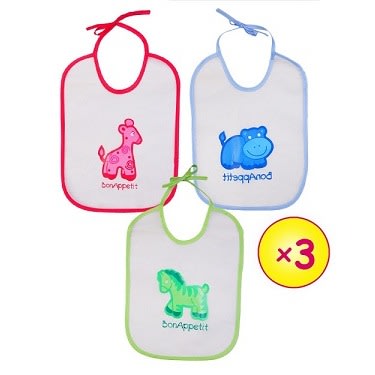 Baby/ Infant/ Toddler Soft Bibs ( Set Of 3) Multicolor