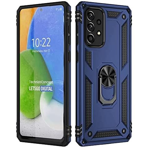 Rugged Protective Back Cover For Samsung A73 - Blue