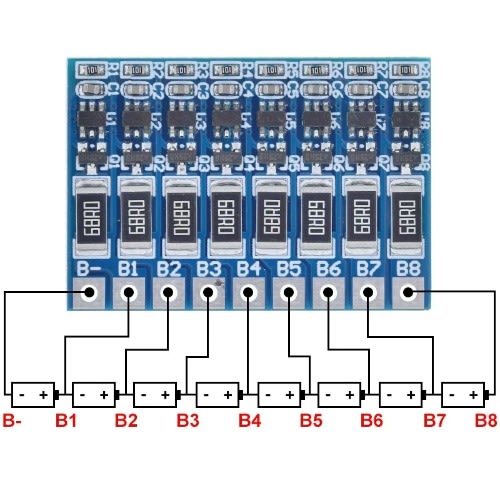 Lithium Battery Balancing Board - 8S 18650