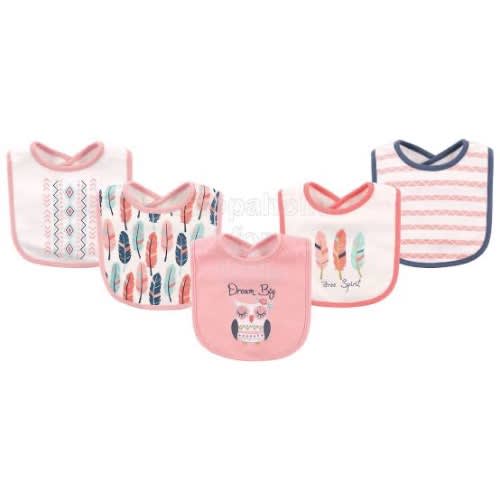 Set Of 5 Baby Girl Bibs