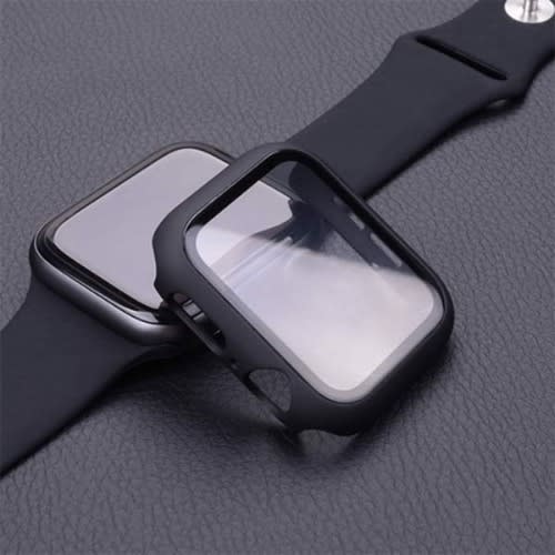 Case With Built-in Tempered Glass Screen Protector 42mm-black