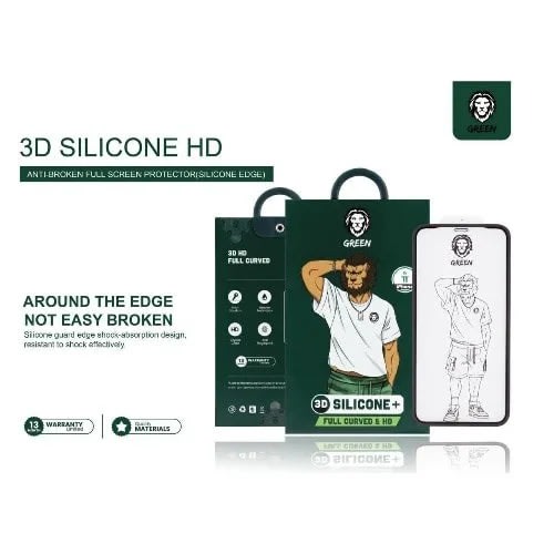 Green 3D Silicone HD Screen Protector For iPhone 11 Pro