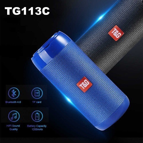 TG113c Portable Bluetooth Speaker With Fm Radio Tf Card Aux Surround Bass Subwoofer.