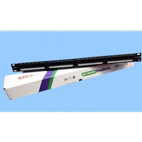 Kico Oem Cat6 Network Cabinet Accessories 24 Port Utp Loaded Patch Panel