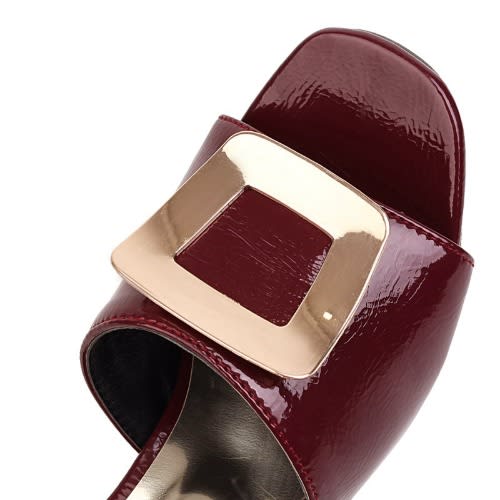 Mid Heel Slipper-Wine