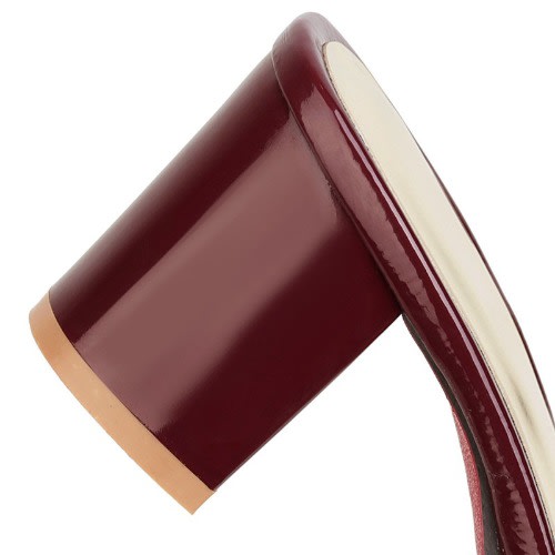 Mid Heel Slipper-Wine