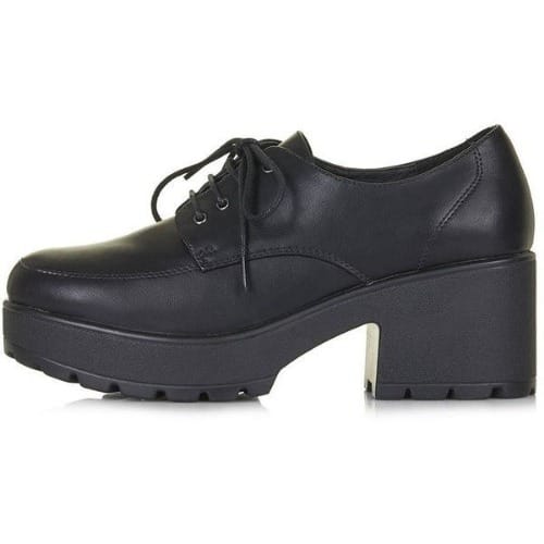 Flint Lace Up Leather Shoe - Black